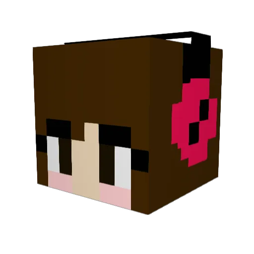 gamoram12 Minecraft avatar head, 3D render