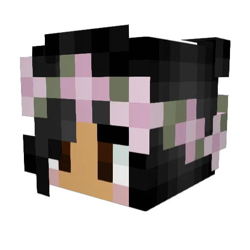 gamtagirl Minecraft avatar head, 3D render