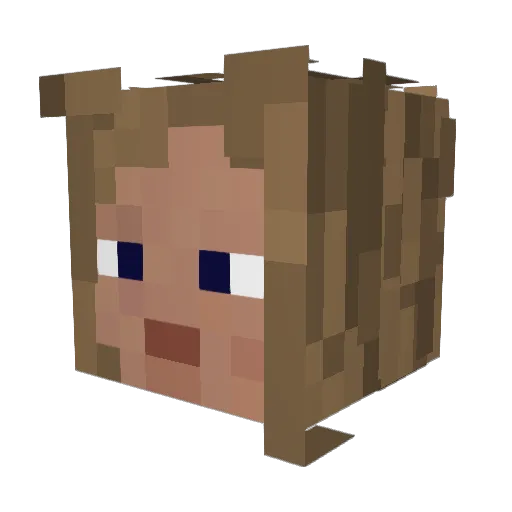 gamze3 Minecraft avatar head, 3D render