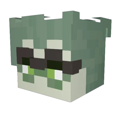 gandoaca Minecraft avatar head, 3D render