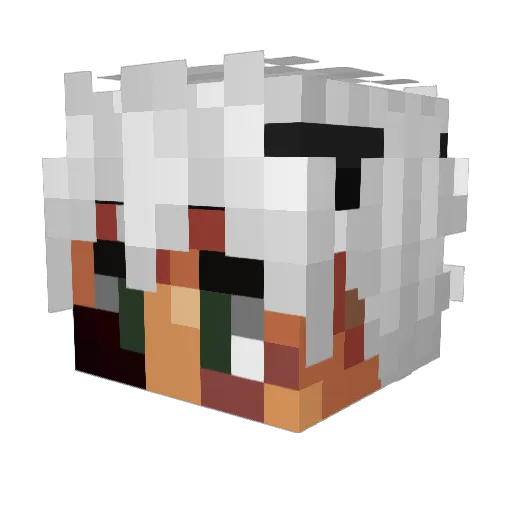 gandya Minecraft avatar head, 3D render