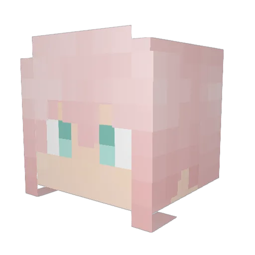 ganelo Minecraft avatar head, 3D render