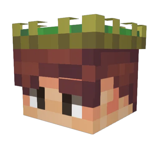 ganetti Minecraft avatar head, 3D render