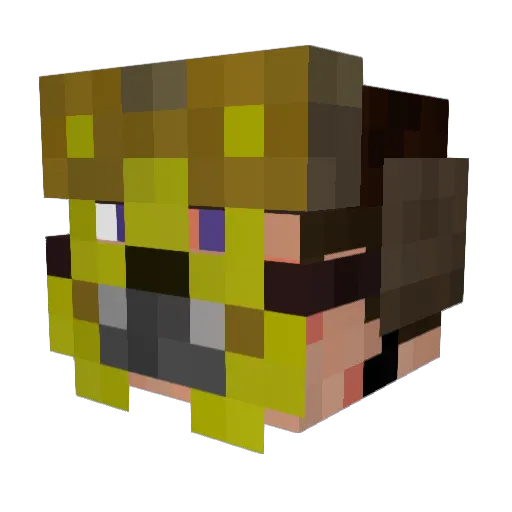 gangass Minecraft avatar head, 3D render