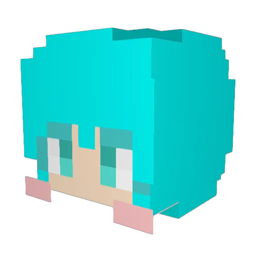 gangho Minecraft avatar head, 3D render