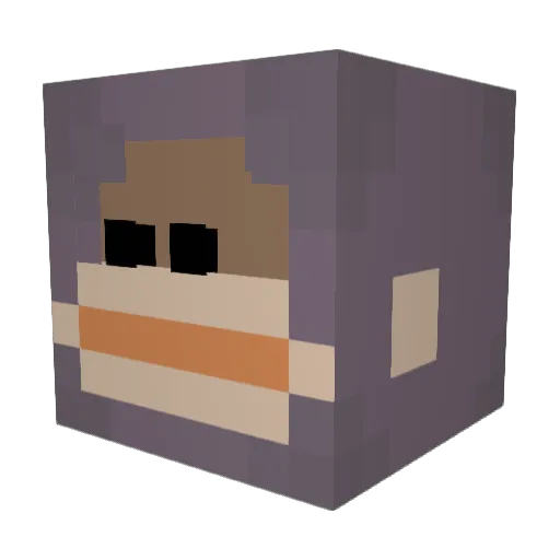 gangshlang Minecraft avatar head, 3D render