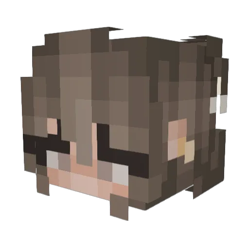 gangsterAsh Minecraft avatar head, 3D render