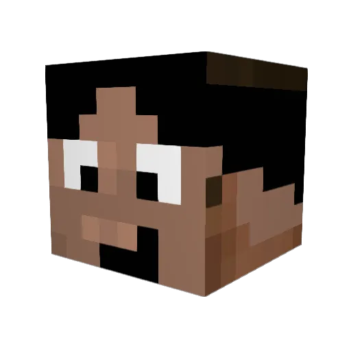 gangster_nick Minecraft avatar head, 3D render