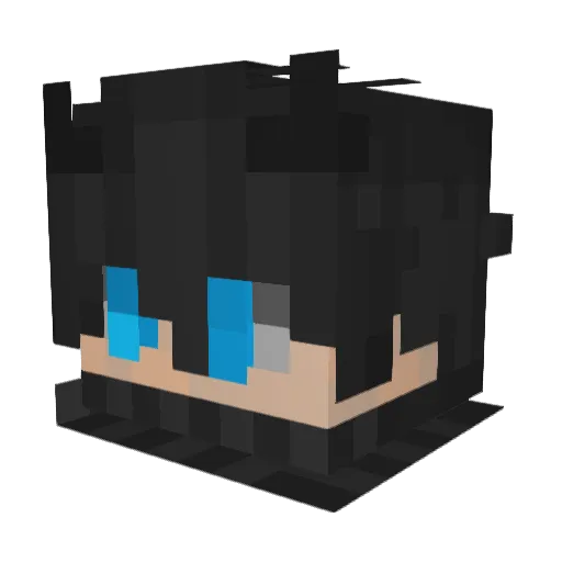 gangye Minecraft avatar head, 3D render
