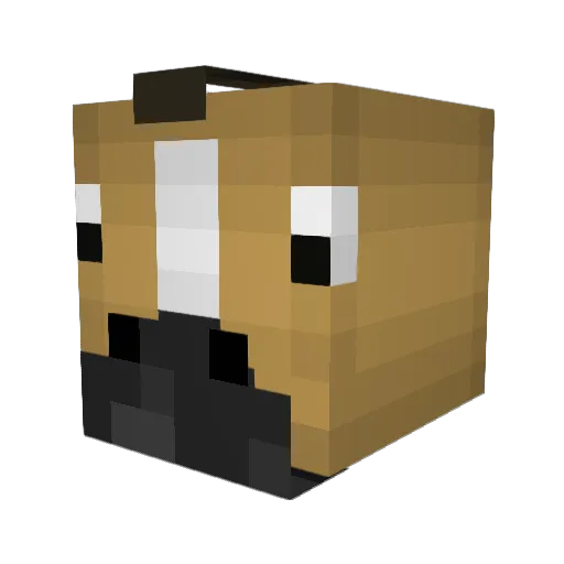gansao Minecraft avatar head, 3D render