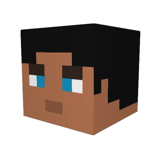 gansta_boy Minecraft avatar head, 3D render