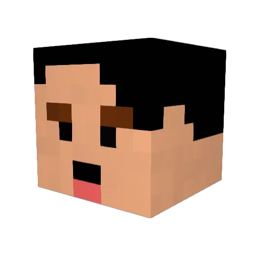 gansterjoo Minecraft avatar head, 3D render