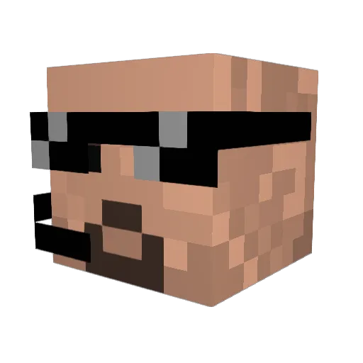 gantsin Minecraft avatar head, 3D render