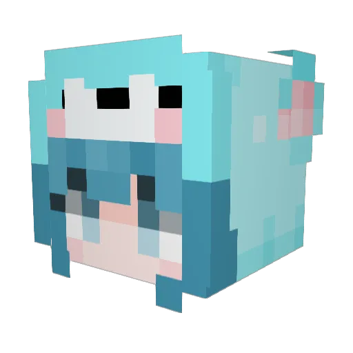 ganurb Minecraft avatar head, 3D render