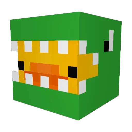 ganze5txnde Minecraft avatar head, 3D render