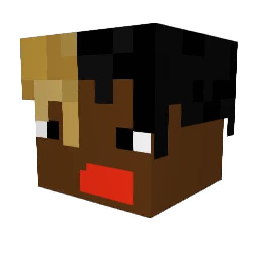 ganzschnell Minecraft avatar head, 3D render