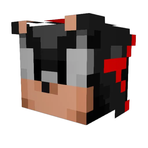 gao_15 Minecraft avatar head, 3D render