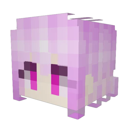 gao_qier Minecraft avatar head, 3D render