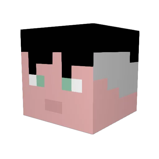 gaoagav Minecraft avatar head, 3D render