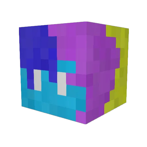 gaogao80 Minecraft avatar head, 3D render