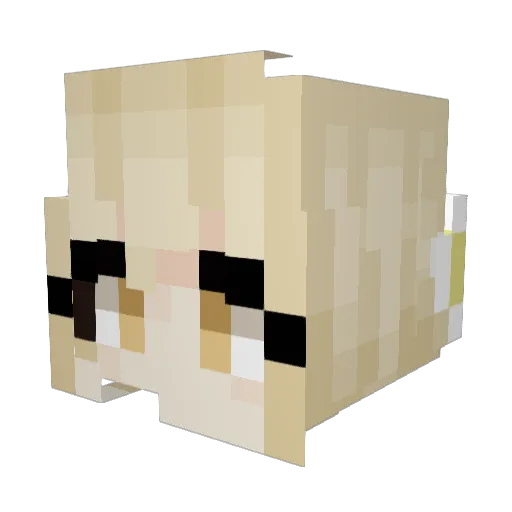 gaonian Minecraft avatar head, 3D render