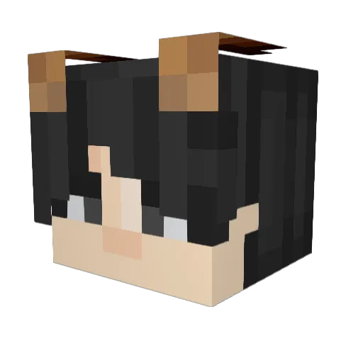 gaots Minecraft avatar head, 3D render