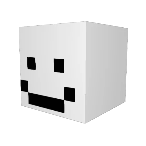 gapees Minecraft avatar head, 3D render