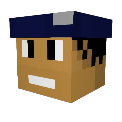 garafapet Minecraft avatar head, 3D render