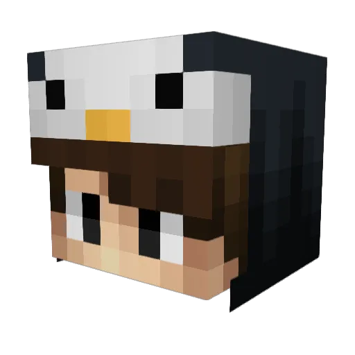garage413 Minecraft avatar head, 3D render