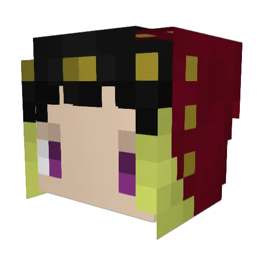 garakuta Minecraft avatar head, 3D render