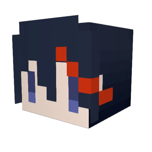 garashiiii Minecraft avatar head, 3D render