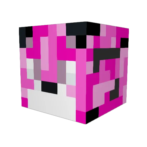 garazono Minecraft avatar head, 3D render
