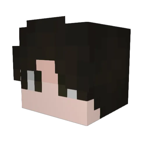 garbagepizza Minecraft avatar head, 3D render