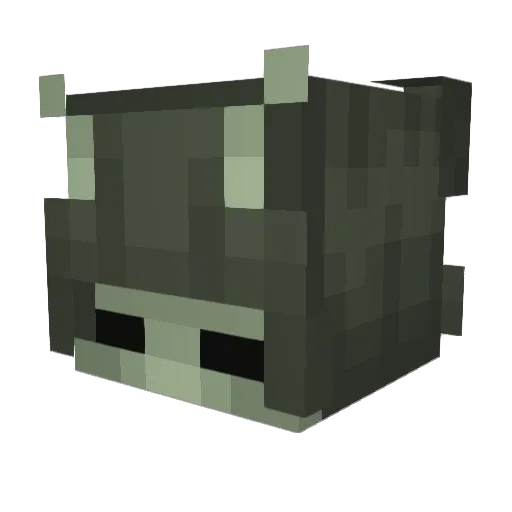garbocore Minecraft avatar head, 3D render