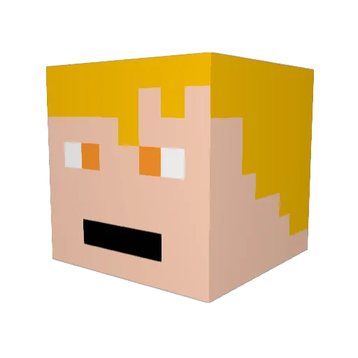 garbubby Minecraft avatar head, 3D render