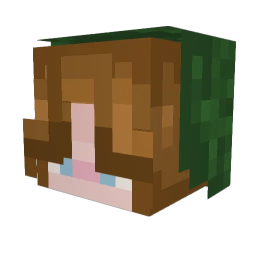 garc___ Minecraft avatar head, 3D render