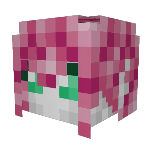 gardalice Minecraft avatar head, 3D render