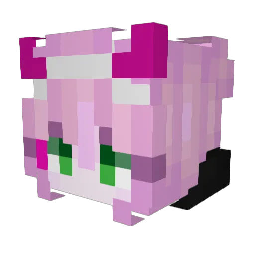 gardenia_19 Minecraft avatar head, 3D render