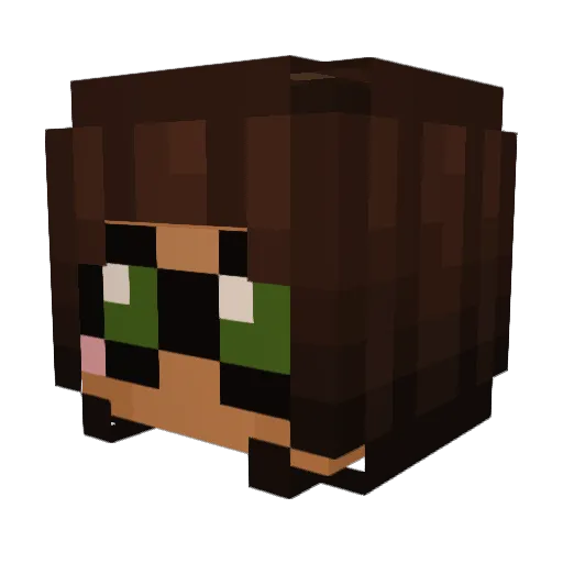 gardenromantics Minecraft avatar head, 3D render