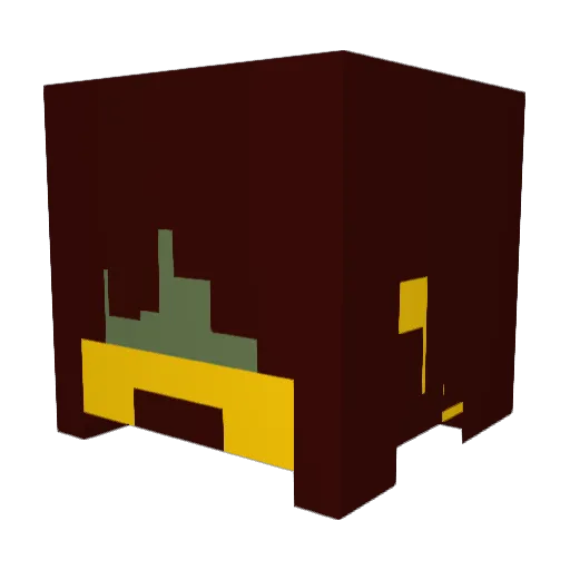 garfieldbruh Minecraft avatar head, 3D render