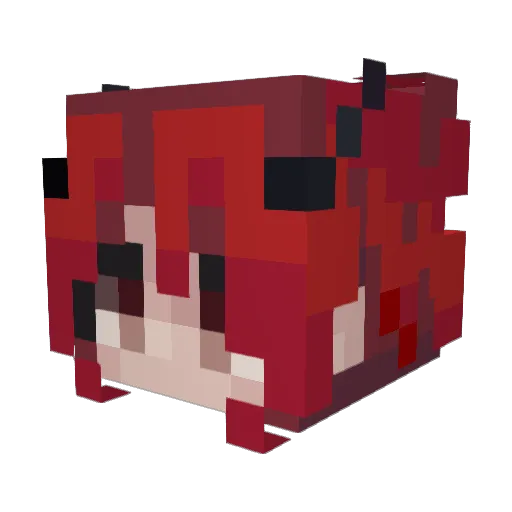 garlyx Minecraft avatar head, 3D render