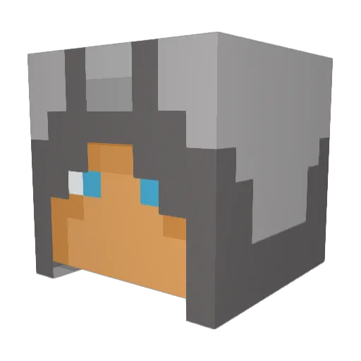garmadon2 Minecraft avatar head, 3D render