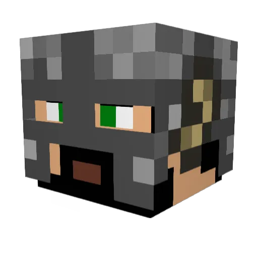 garomm Minecraft avatar head, 3D render