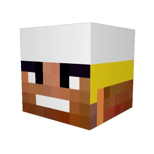 garrazinha Minecraft avatar head, 3D render