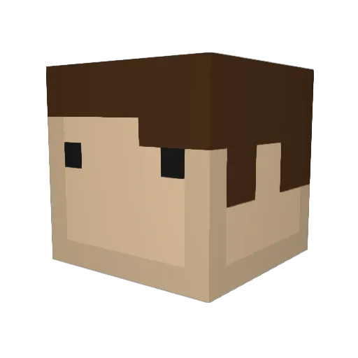 garretton Minecraft avatar head, 3D render