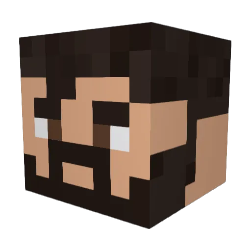 garridourbex Minecraft avatar head, 3D render