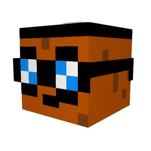 garrrot Minecraft avatar head, 3D render