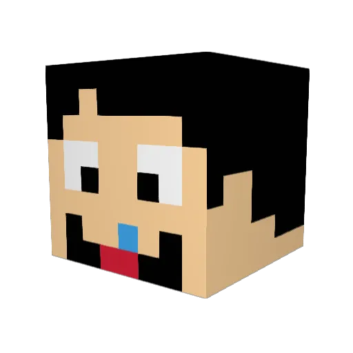 garucchi Minecraft avatar head, 3D render