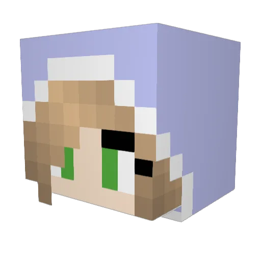 garugarugaru Minecraft avatar head, 3D render
