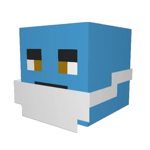 garvit Minecraft avatar head, 3D render